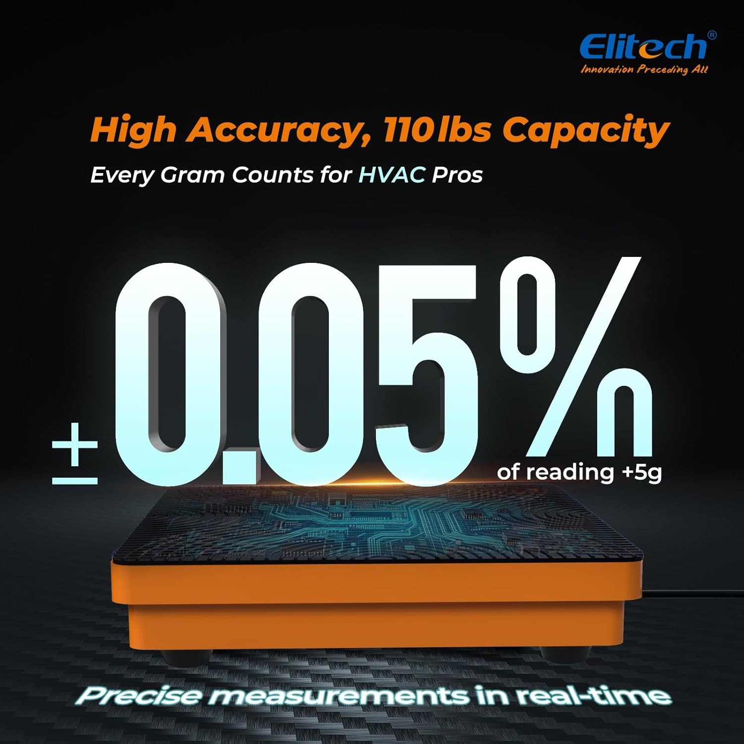 Elitech LMC-100A+ Electronic Digital Refrigerant Scale Charging HVAC 220lb 100KG