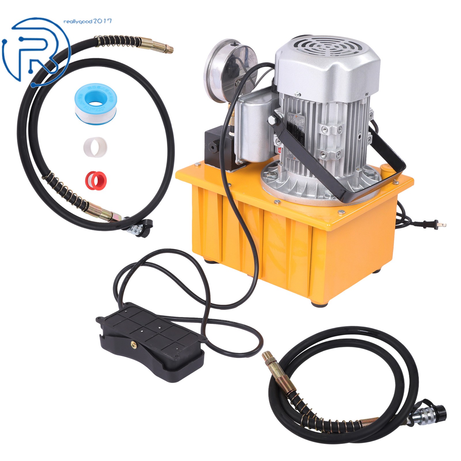 Electric Hydraulic Pump 10000 PSI 750W 8L Solenoid Valve Single Acting Oil Pump