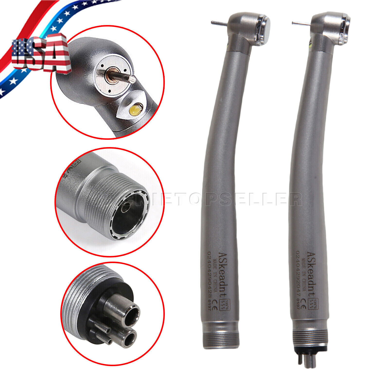 NSK Style Dental Fiber Optic LED E-generator / High Speed Handpiece 2HOLE/4HOLE