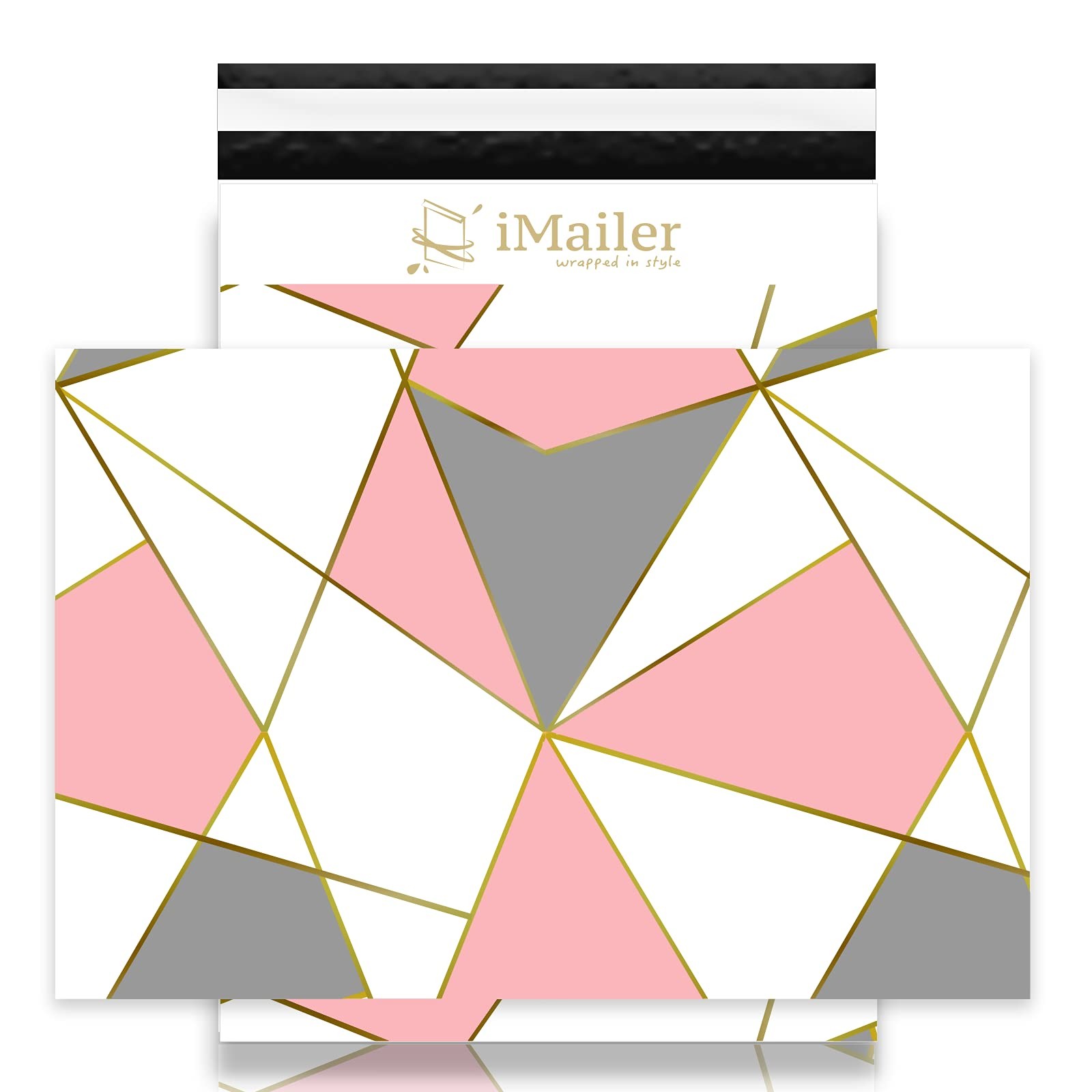 100 Count – 14 x 19 inch Poly Mailer Shipping Bags Envelope Triangle Print Ma…