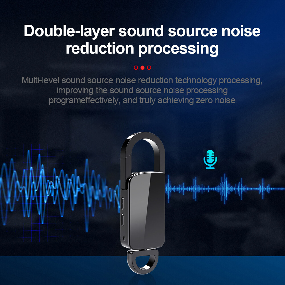 Mini Hidden Audio Recorder Voice Activated Listening Device Keychain MP3 Player