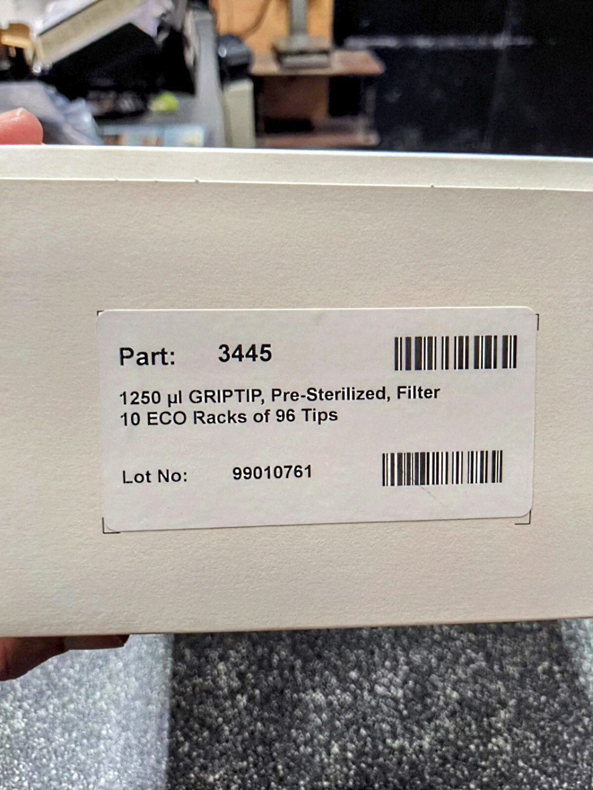 4 Cases Integra 1250ul GripTip 3445 Pre-Sterilized 10 ECO Racks of 96tips
