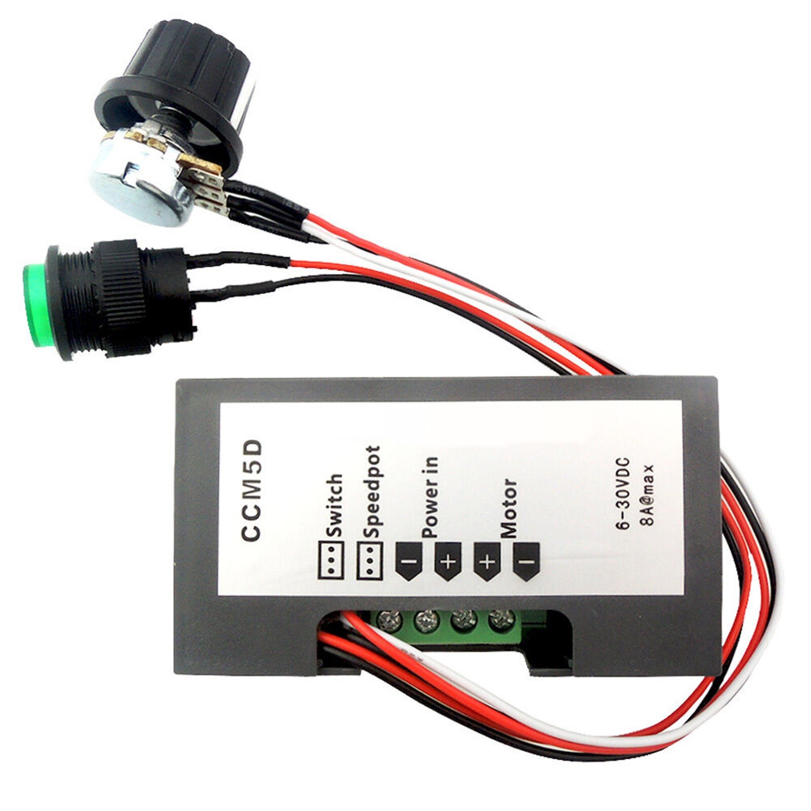 DC 6-30V Motor Speed Controller With 12V 24V 8A PWM Digital Display & Switch