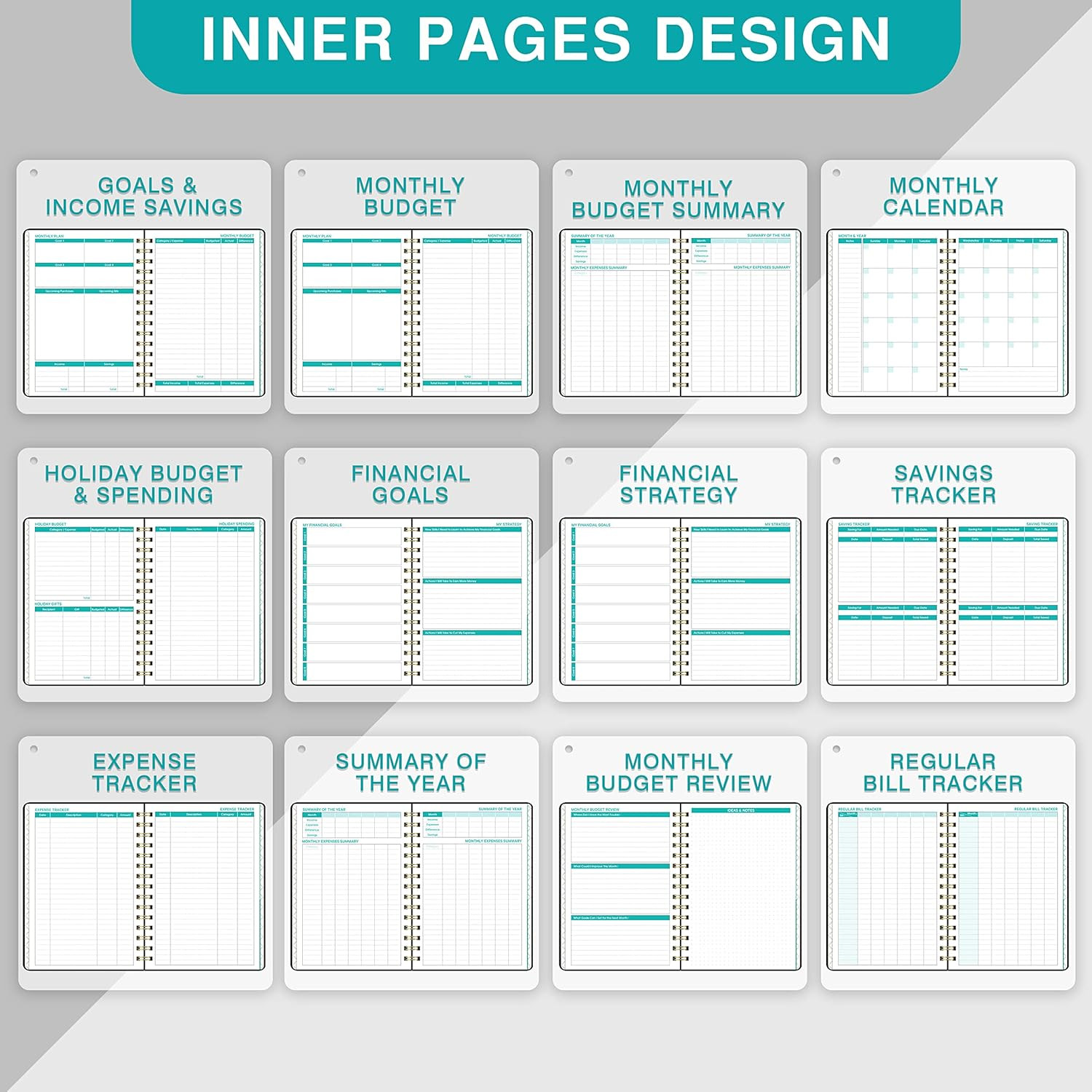 Budget Planner – Budget Book with Bill Organizer and Expense Tracker, 6.1″ X 8.2