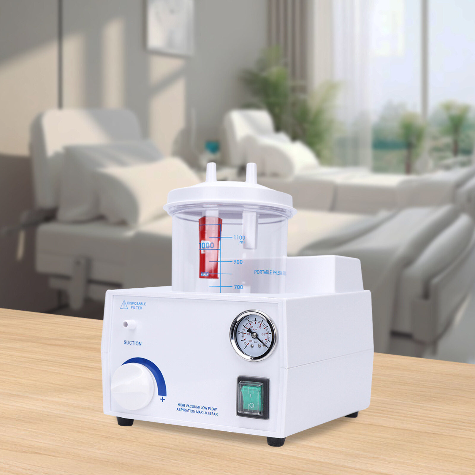Portable Suction Machine Oil-Free Suction Help Device for Elderly Adult Child
