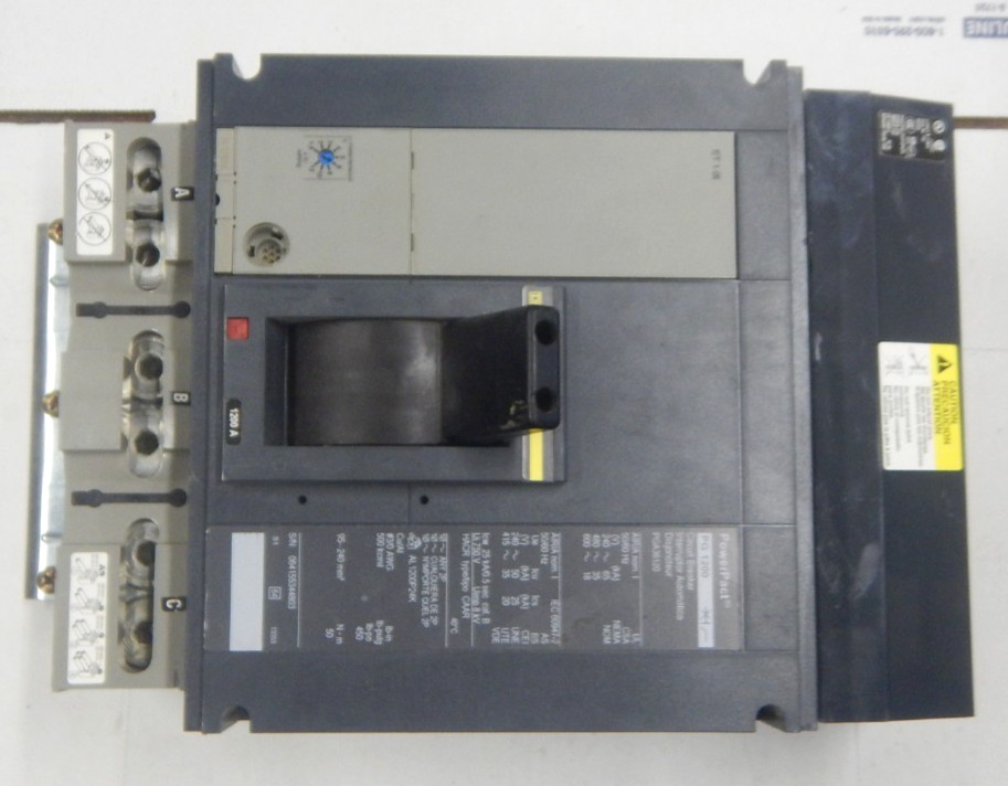 Square D PGA36120 MCCB PowerPact I-Line 3Ø 1200 amp 600v 35kA USED
