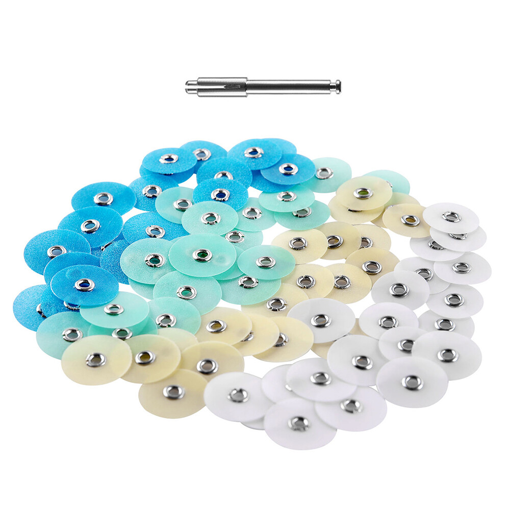 AZDENT Dental Soflex Discs Composite Finishing Polishing Discs 2.35mm+Mandrel