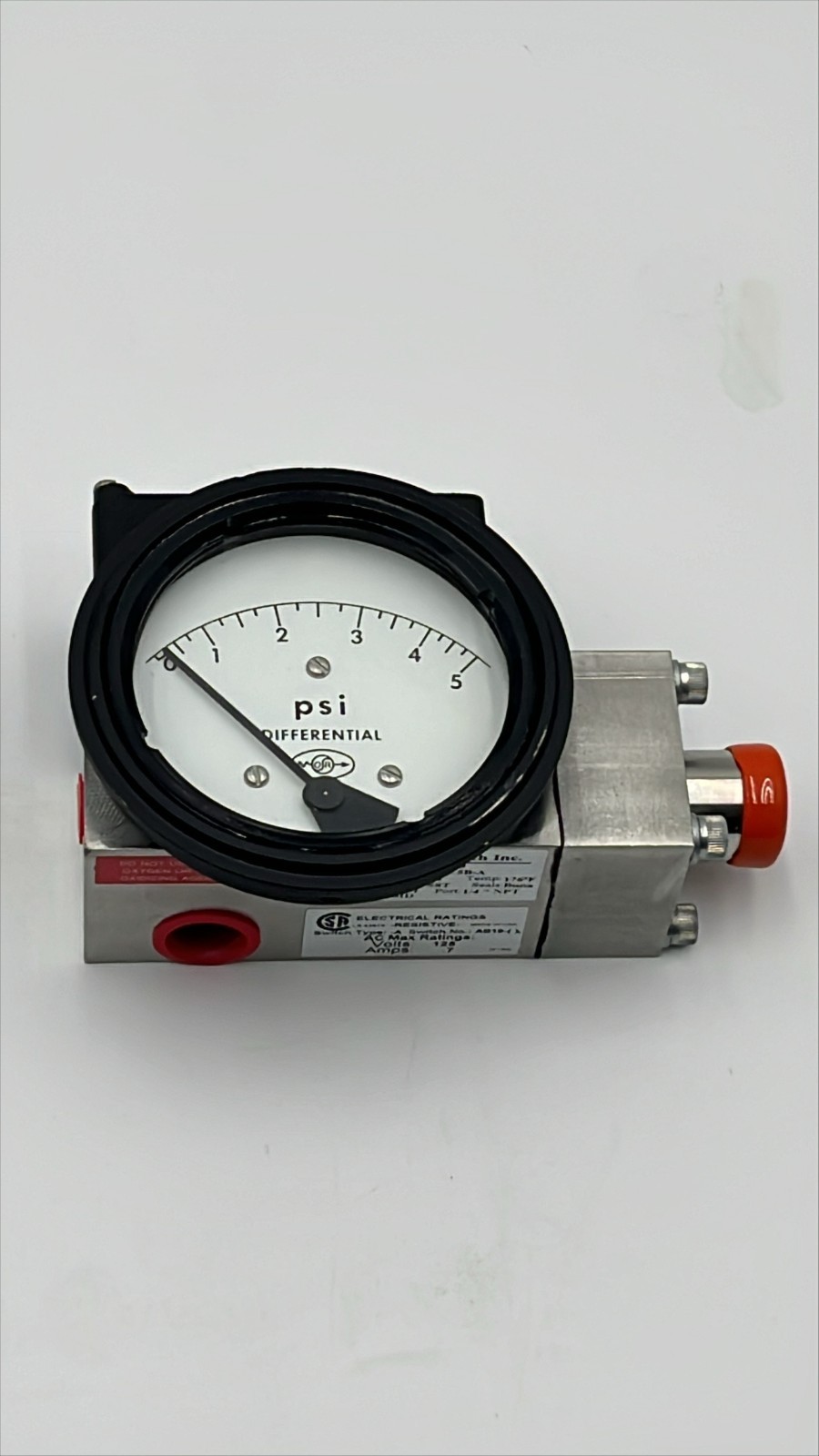 ORANGE RESEARCH 1516DGS-1A-3.5F-10 1500 PSI 0-5 PSID 1/4″ NPT IN LINE GAUGE