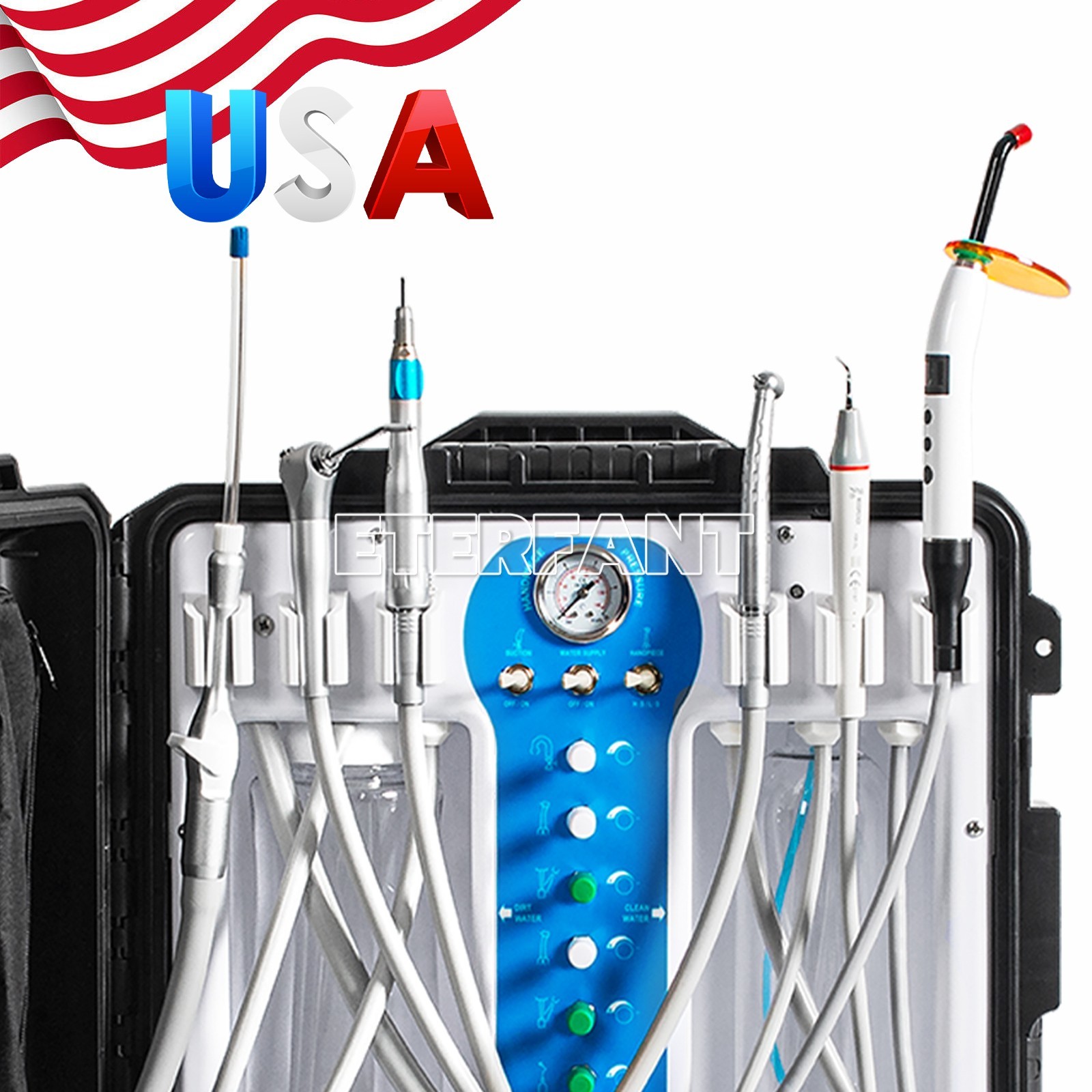 Dental Unit System Air Compressor Curing Light Scales/Delivery Cart Treatment US