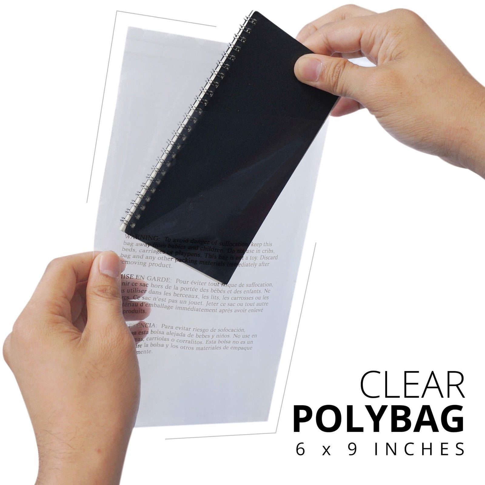 400 Clear Poly Bags Combo Pack with Suffocation Warning – 8×10, 9×12,10×13,12×16
