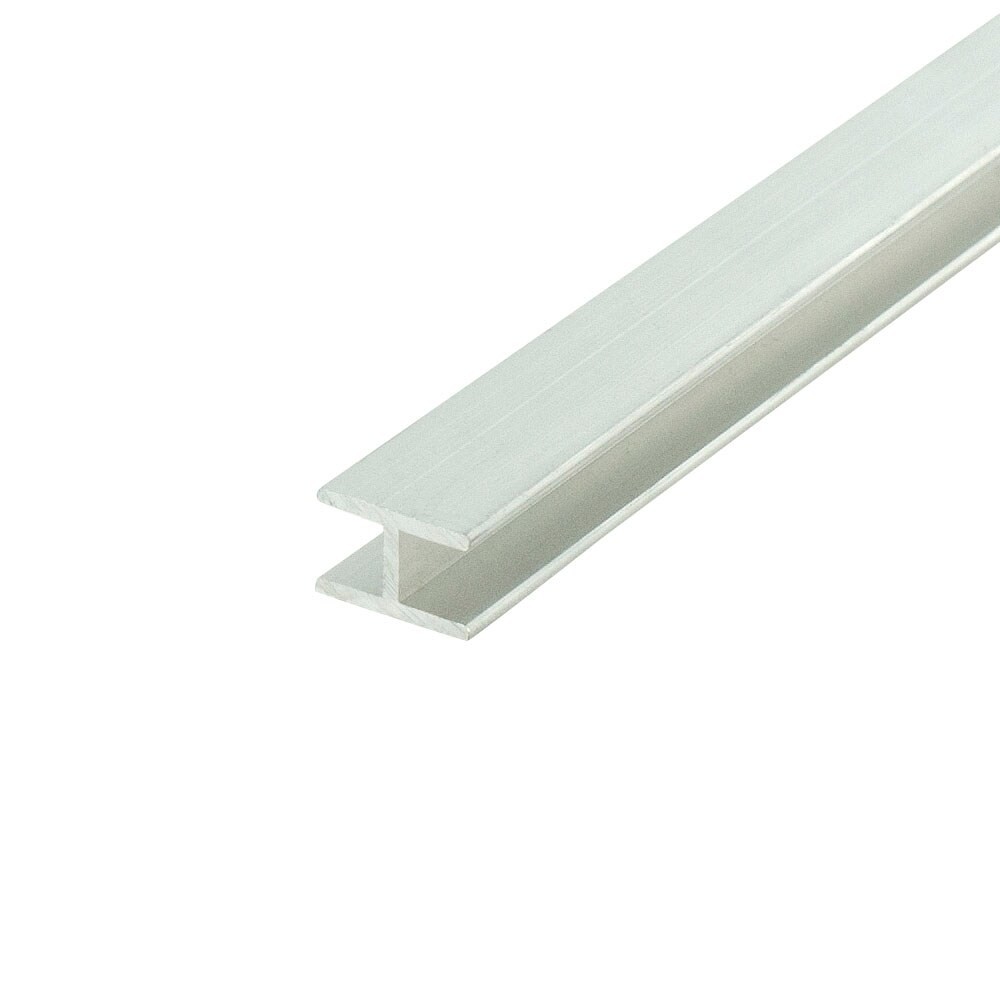 Outwater Aluminum H Channel Fits Material 1/4 Inch Thick Mill Finish Aluminum