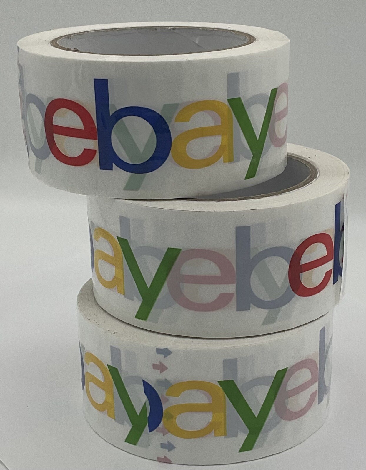3 Rolls EBay Branded Shipping Tape With Color Logo – 2″ x 75 Yards