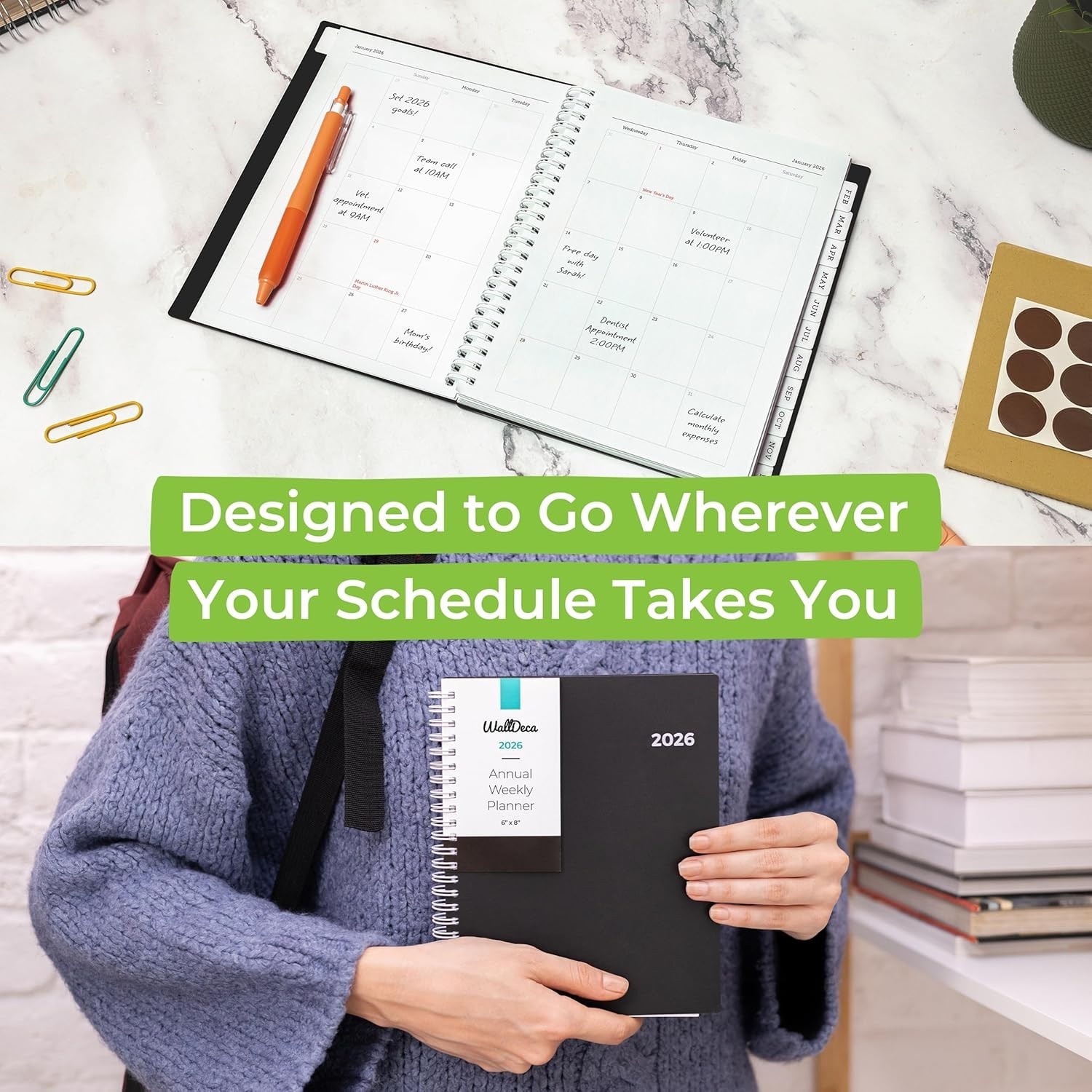 2026 Planner, Agenda Planner With Weekly And Monthly View, Daily Agenda Book …