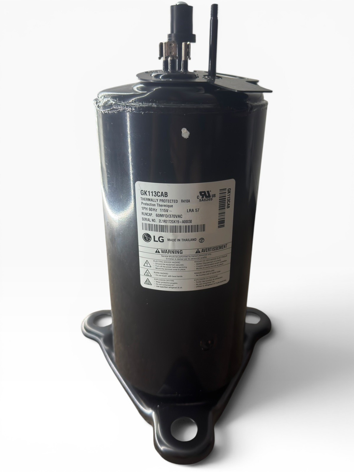 LG GK113CAB Rotary Compressor 12,000 BTU 115V R410A PTAC Daikin McQuay