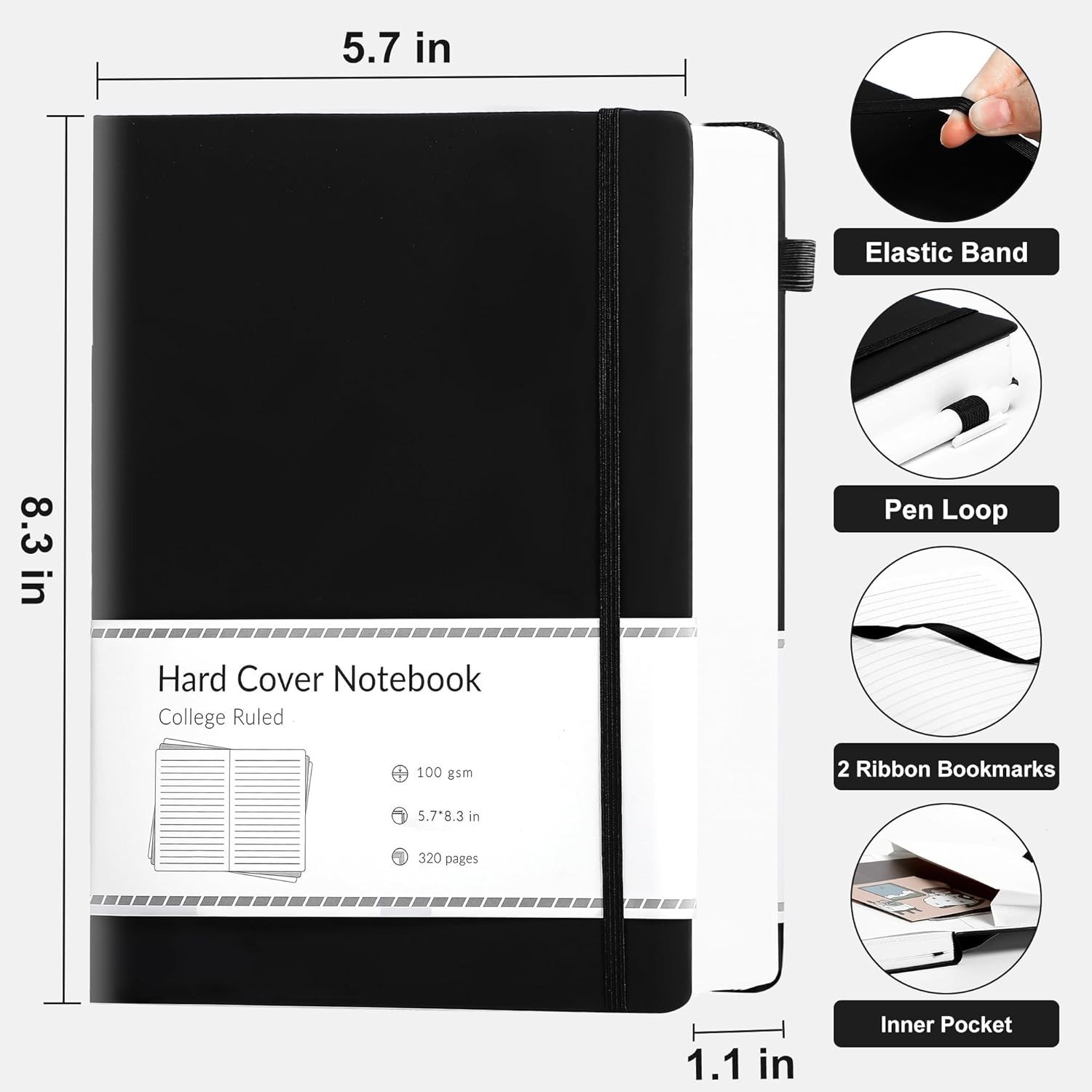 Journal Notebook for Men Women 320 Pages Journaling Notebooks Leather Journal…