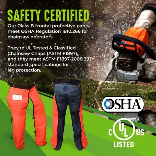 Forester Chainsaw Chap Apron 35 INCH Chaps-with-Pocket-Grey-by Tree wedge
