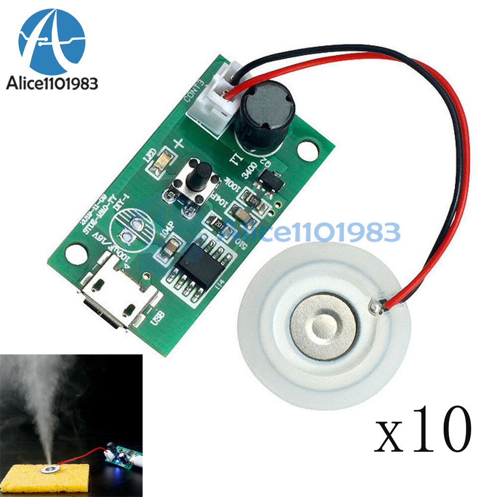 10x D20mm 113KHz Ultrasonic Mist Maker Atomizing Fogger Ceramic Humidifier DIY