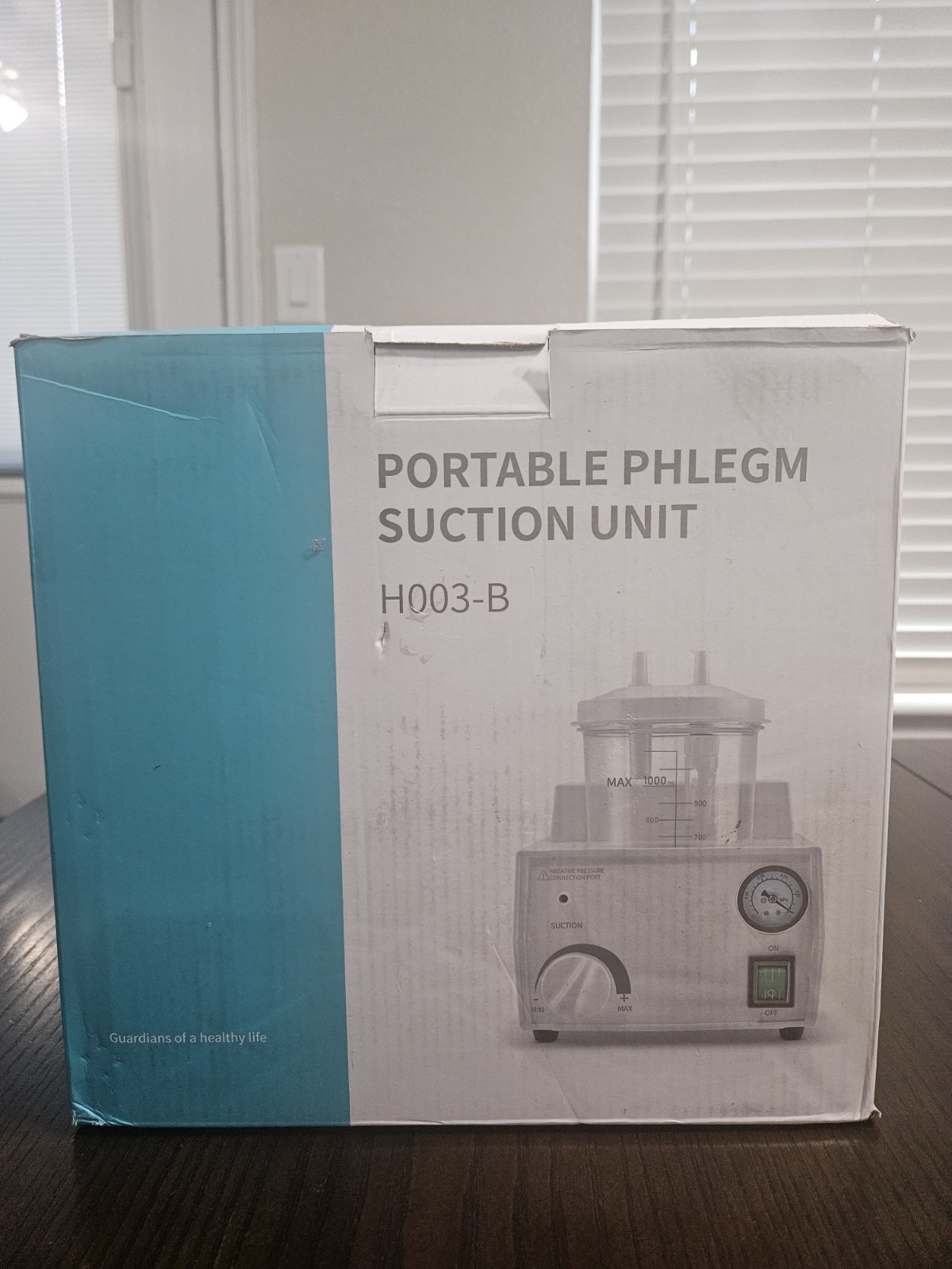 Portable Phlegm Suction Unit Vacuum Aspirator Machine H003-B-New Open Box