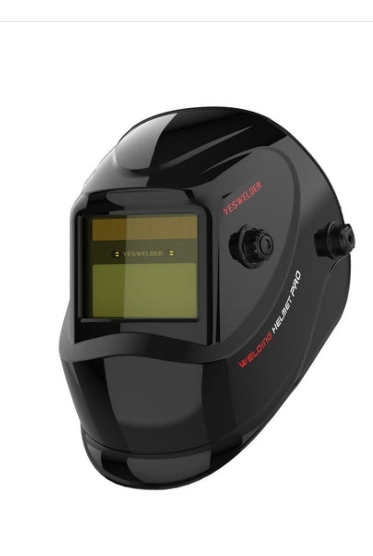 YESWELDER LYG-L600A Auto-Darkening Welding Helmet, Black, 2 Arc Sensors