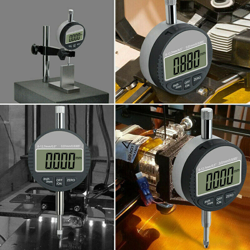 0.01/0.0005» Digital Dial Indicator Gauge 0-12.7mm/0.5″ Probe Test Indicator C#