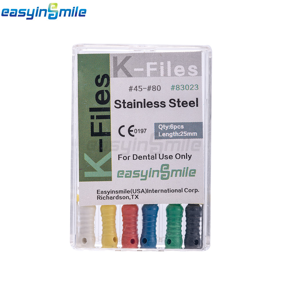 60X Endodontic Hand Use K-Files Stainless Rotary Root Canal hand File 25MM#15-80