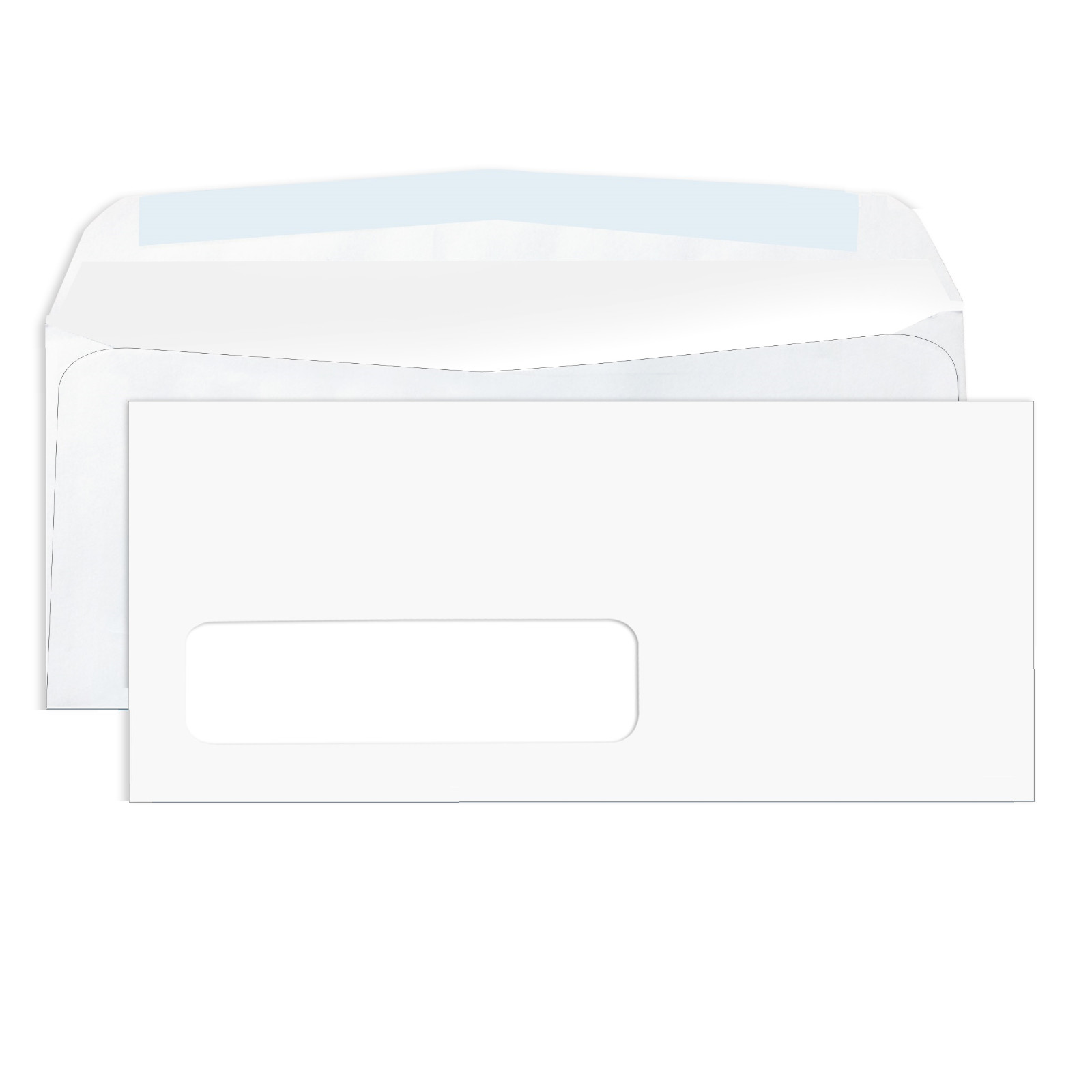 2500 #10 Single Left Window Envelopes, Gummed Closure – 2500 Count (35410-2500)