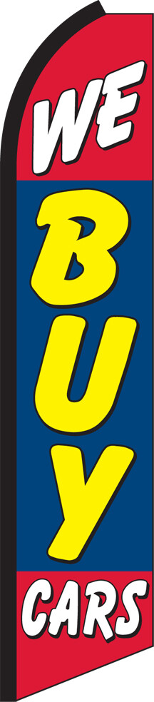 We Buy Cars Swooper Flag Feather Super Bow Banner