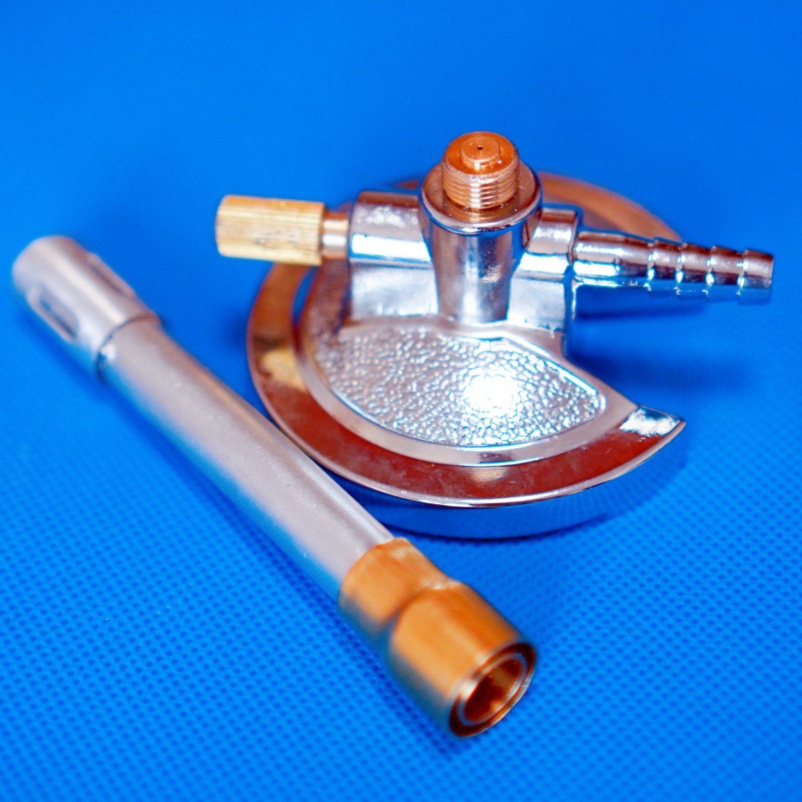 Dental Lab Bunsen Burner Single Adjustable Tube Gas Light with Needle Valve