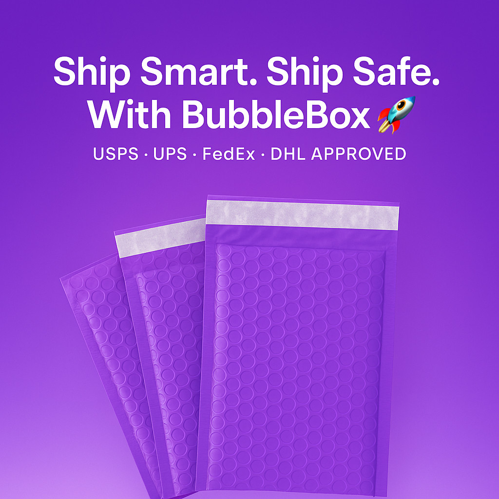 Purple #000 4×8 Poly Bubble Mailers Self Seal Padded Shipping Envelopes
