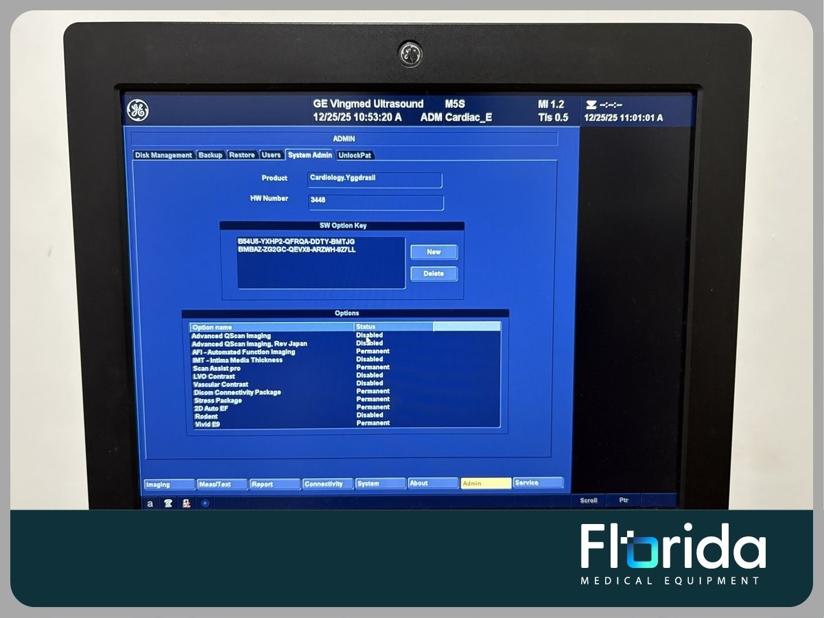 2012 GE VIVID E9 ULTRASOUND SYSTEM SOFTWARE 104.3.5 fully tested 60 days wrty+