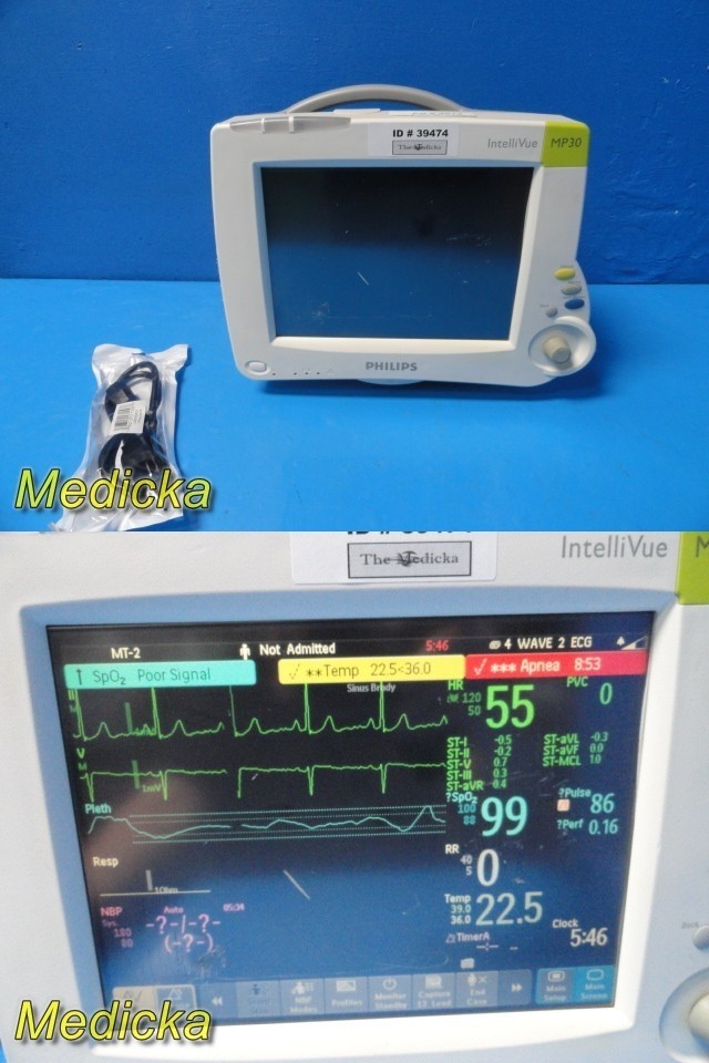 2006 Philips Intellivue MP30 Patient Monitor (No Leads) ~ 39474