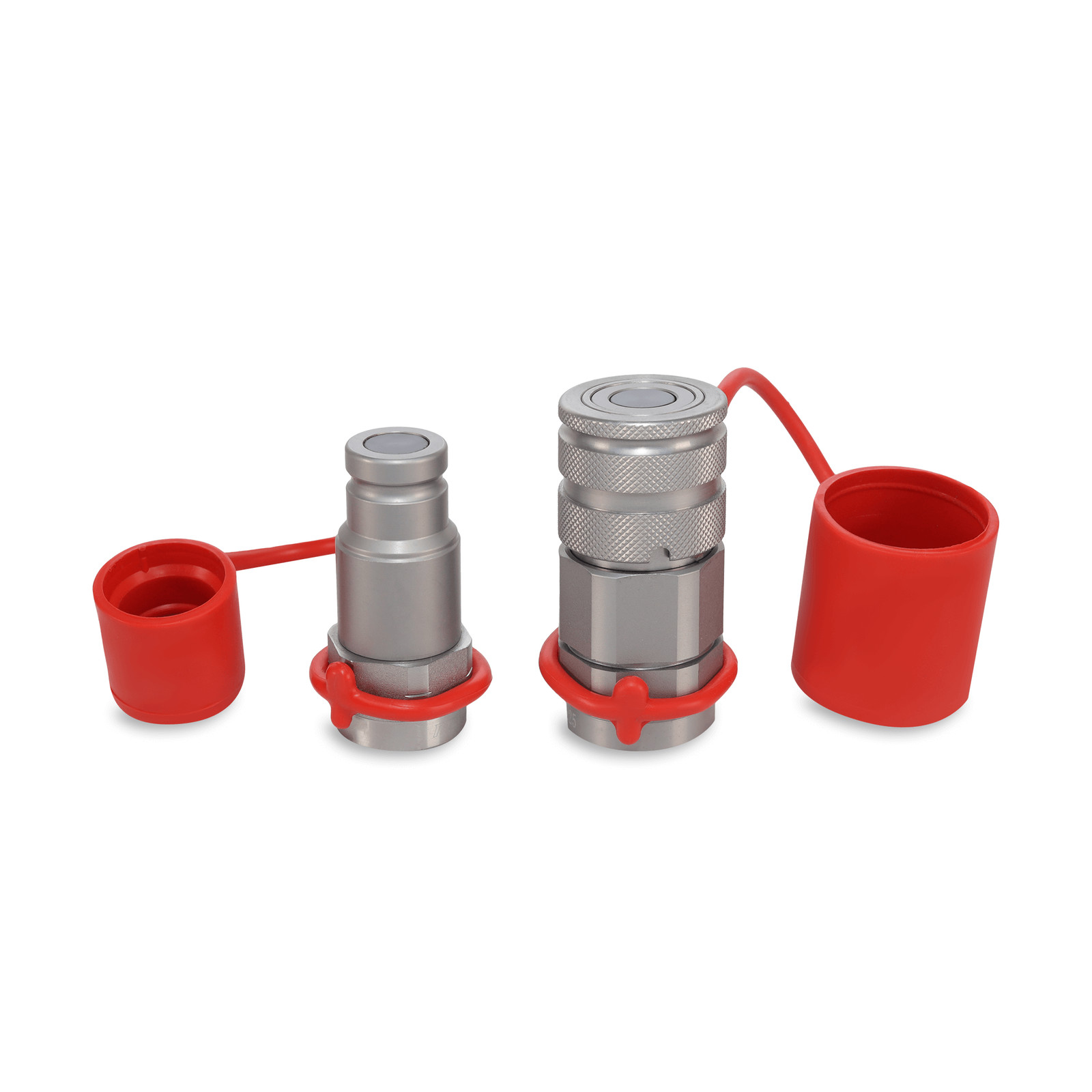 3/8″ Flat Face Hydraulic Quick Couplers Set – 3/8″ NPT Thread