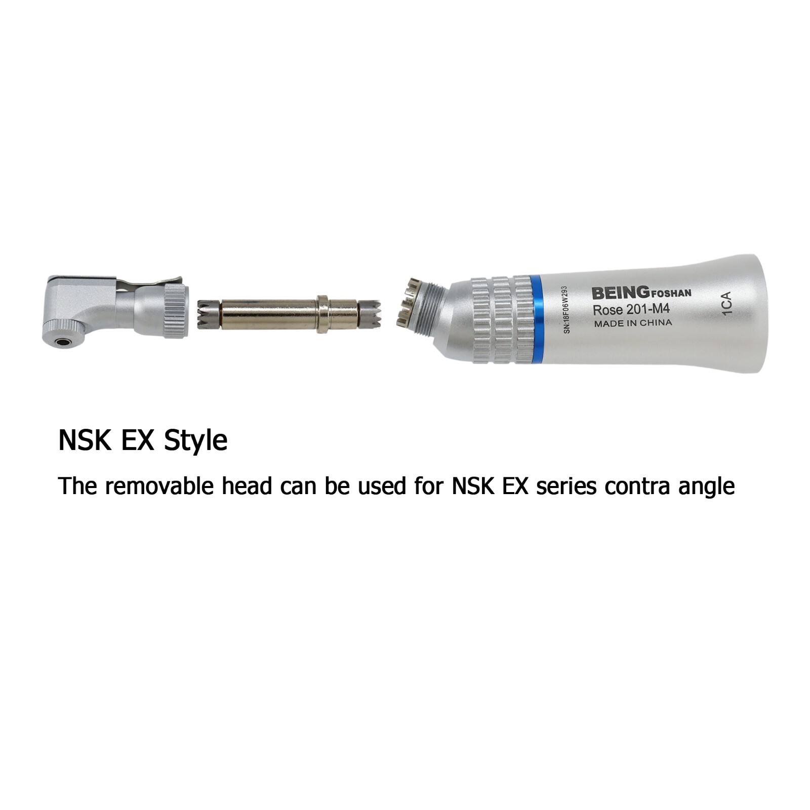 BEING Dental Contra Angle Straight Handpiece Air Motor 4 Holes Low Speed NSK EC