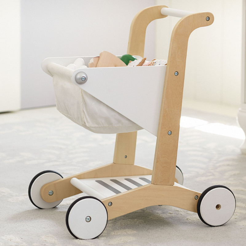 Best Seller Pottery Barn Wooden Shopping Cart White