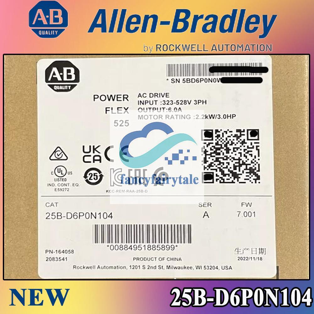 New 25B-D6P0N104 AB 25B D6P0N104 525 2.2kW 3Hp AC Drive 25BD6P0N104 PLC 1PC US