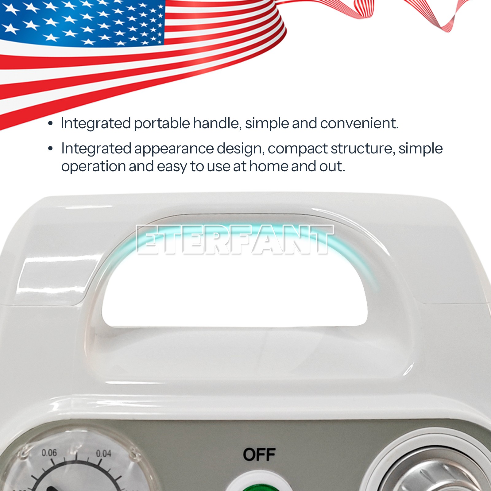 ETERFANT Dental Mobile Suction System High Volume/Vacuum Phlegm Suction Unit