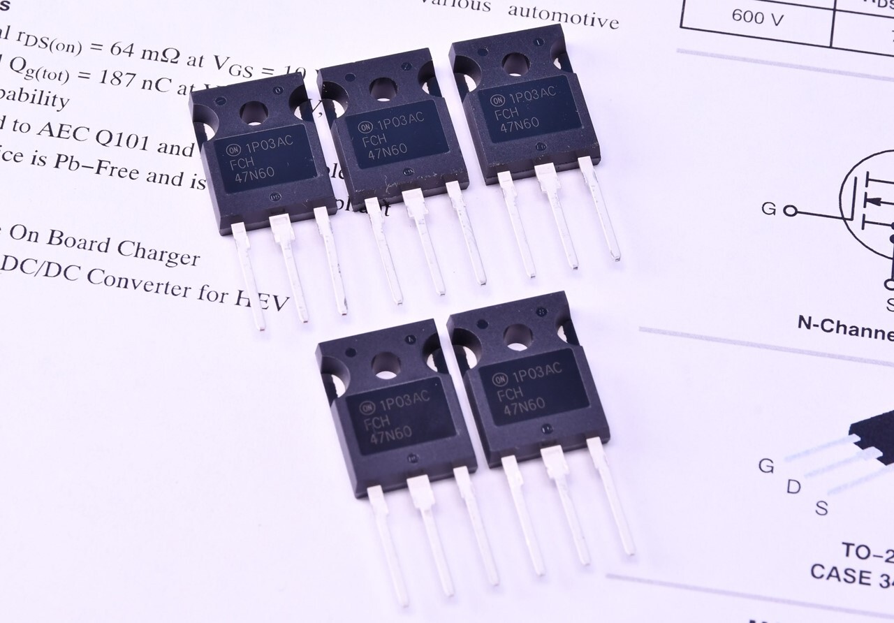 5 ON Semiconductor FCA47N60 N-CH 600V 47A High Voltage MOSFET 600V Through Hole