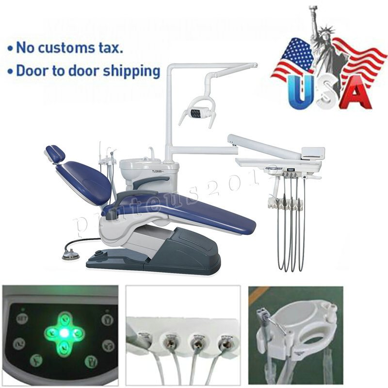 Dental Chair Unit PU Leather Computer Controlled DC Motor + Stool Kit