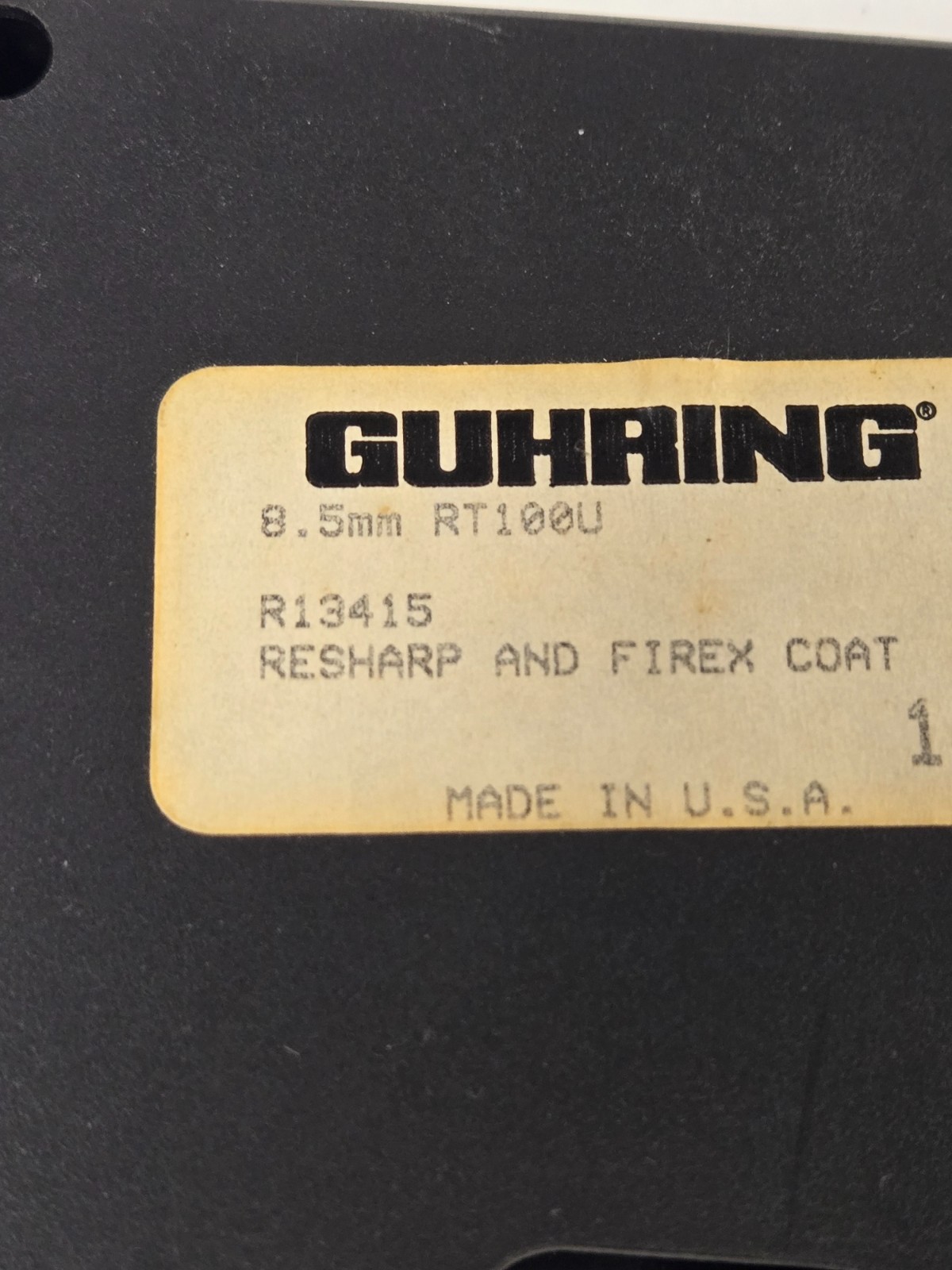 Gühring RT 100 U high-performance solid carbide drill 8.5mm