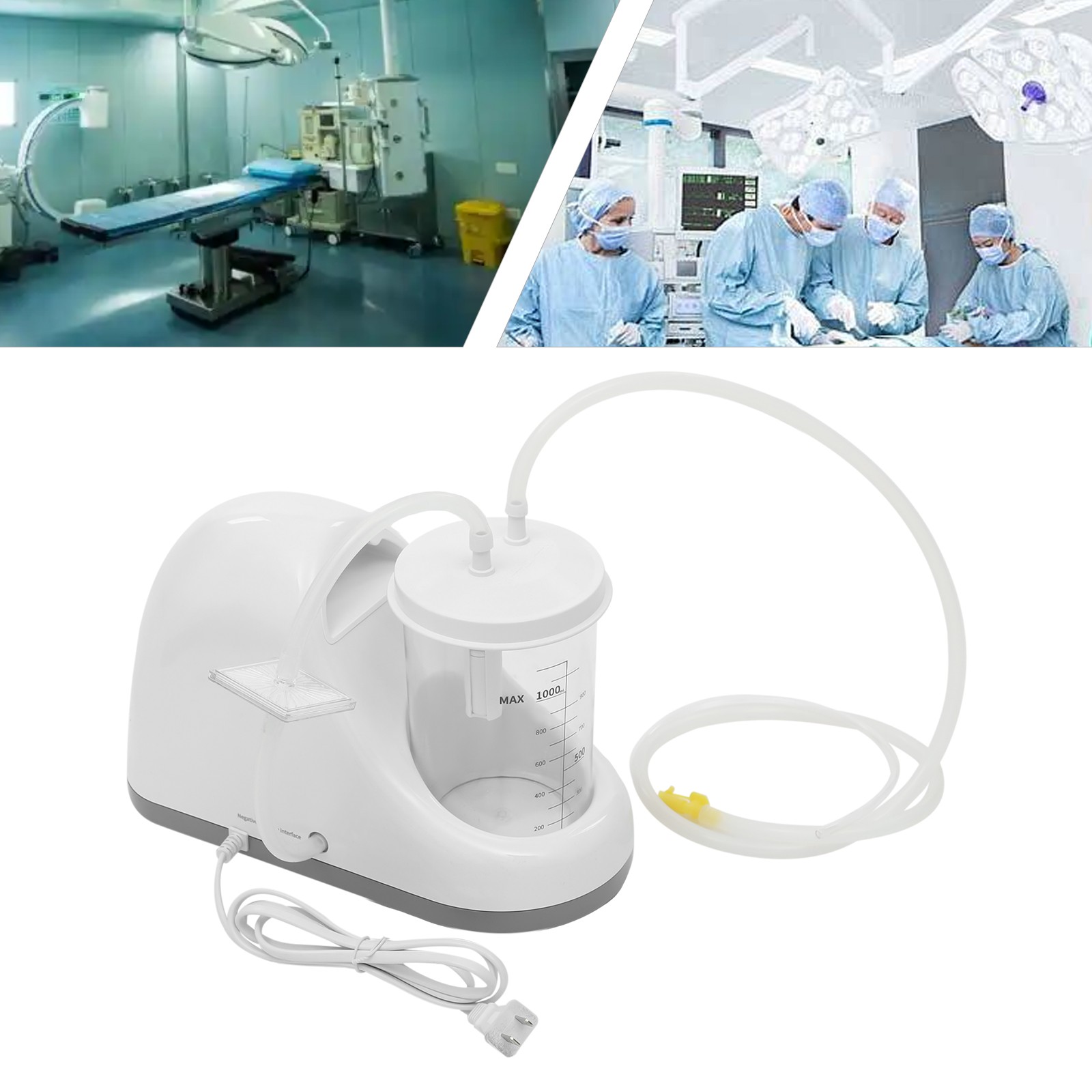 Portable Dental Phlegm Suction Unit Emergency Medical Vacuum Aspirator Machine