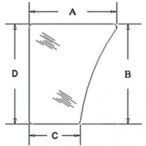 Cab Glass – Door Lower fits Massey Ferguson 398 399 362 383 360 393 375 390