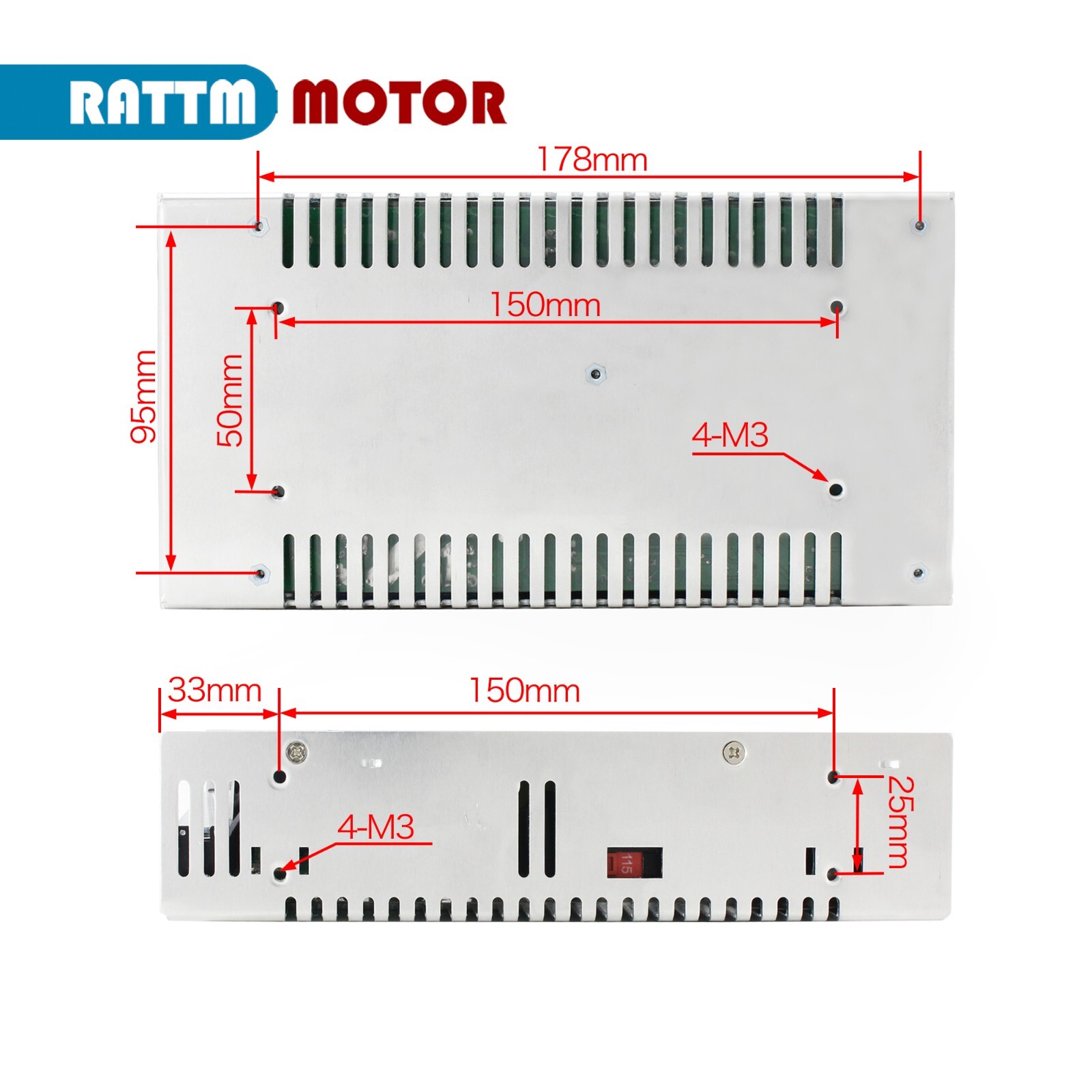 【US】36V Adjustable AC to DC Switching Power Supply 0-36V 16.6A 600W for LED/CNC