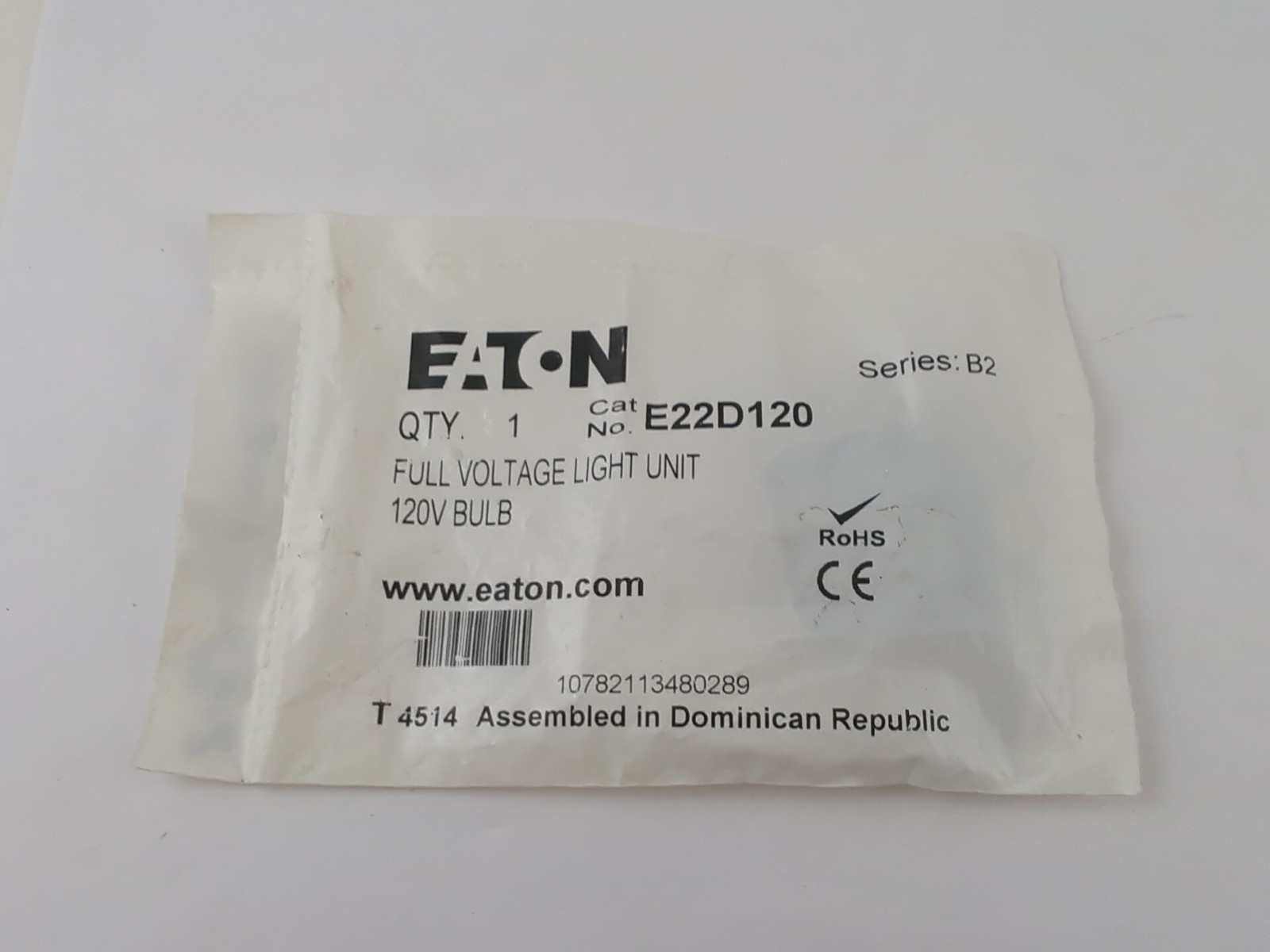 NEW Eaton E22D120 Full Voltage Indicator Light Unit 120V Bulb Cutler-Hammer E22D