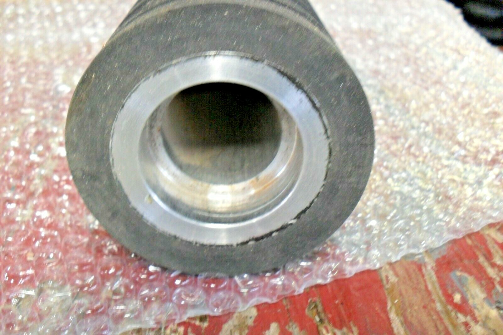 Industrial Rubber Spiral Groove Rollers SS frame 2.50 x 3.500 x 21.75