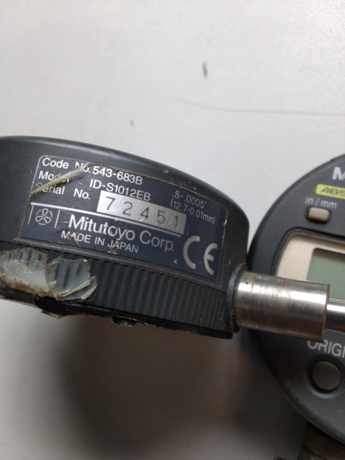 MITUTOYO 543-683B, Model ID-S1012EB