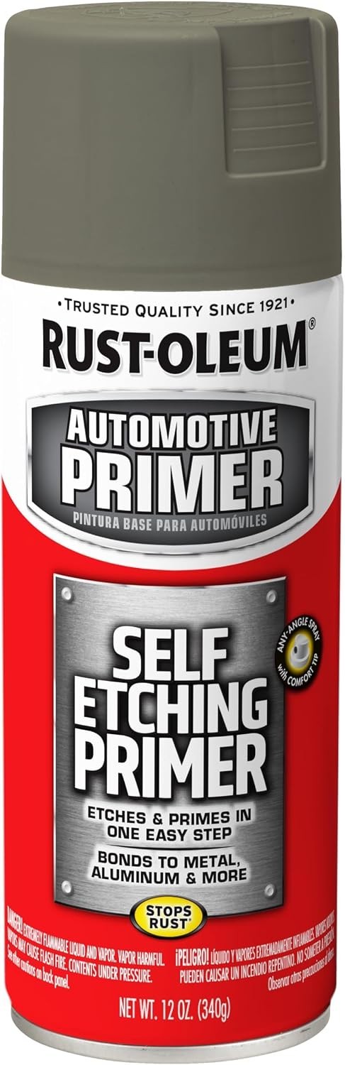 Rust-Oleum 249322 Automotive Self Etching Primer Spray, 12 oz, Matte Dark Green