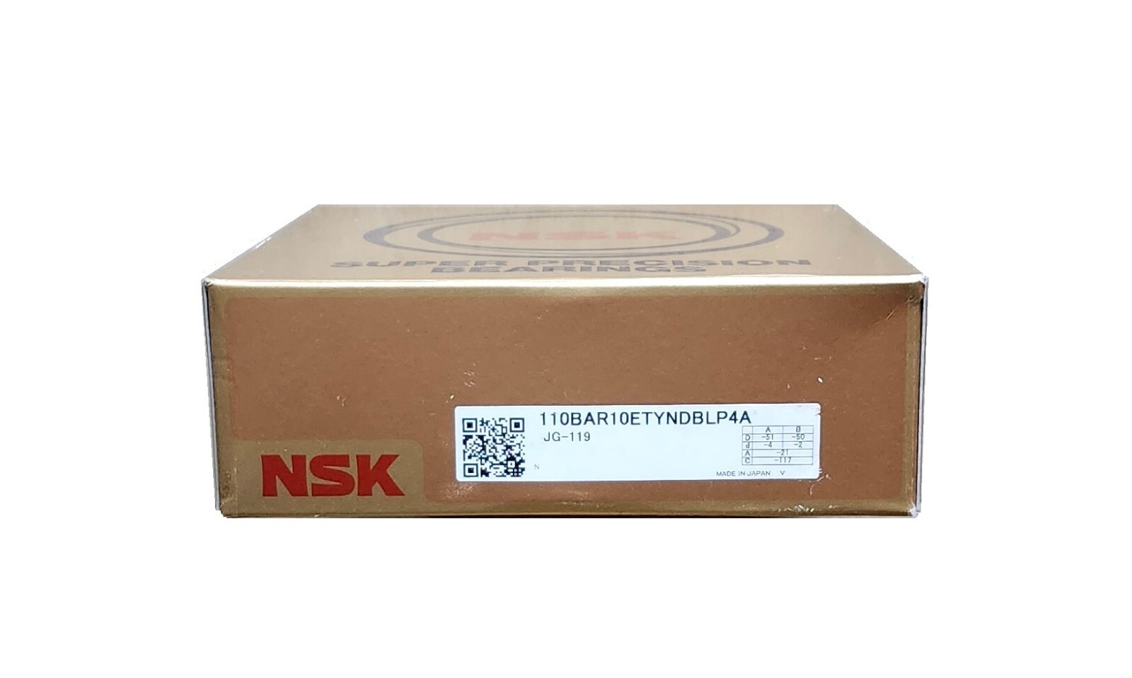 Genuine NSK 110BAR10ETYNDBLP4A High Speed Spindle Bearings . Duplex-Set