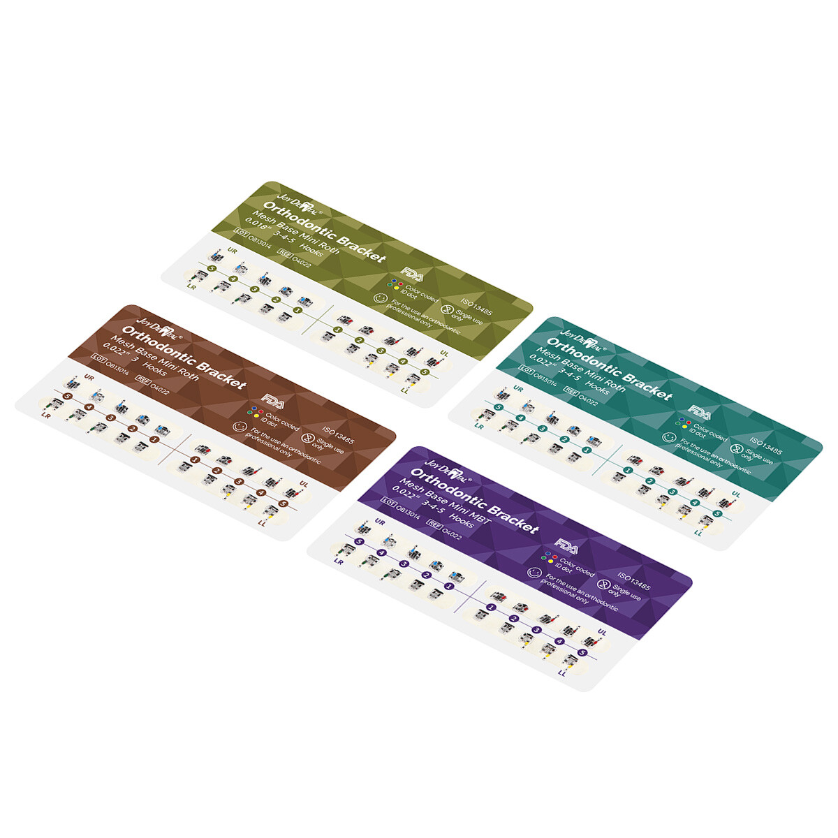 Dental Orthodontic Metal Brackets Braces Mini Roth/MBT 022/018 Hooks 3/345