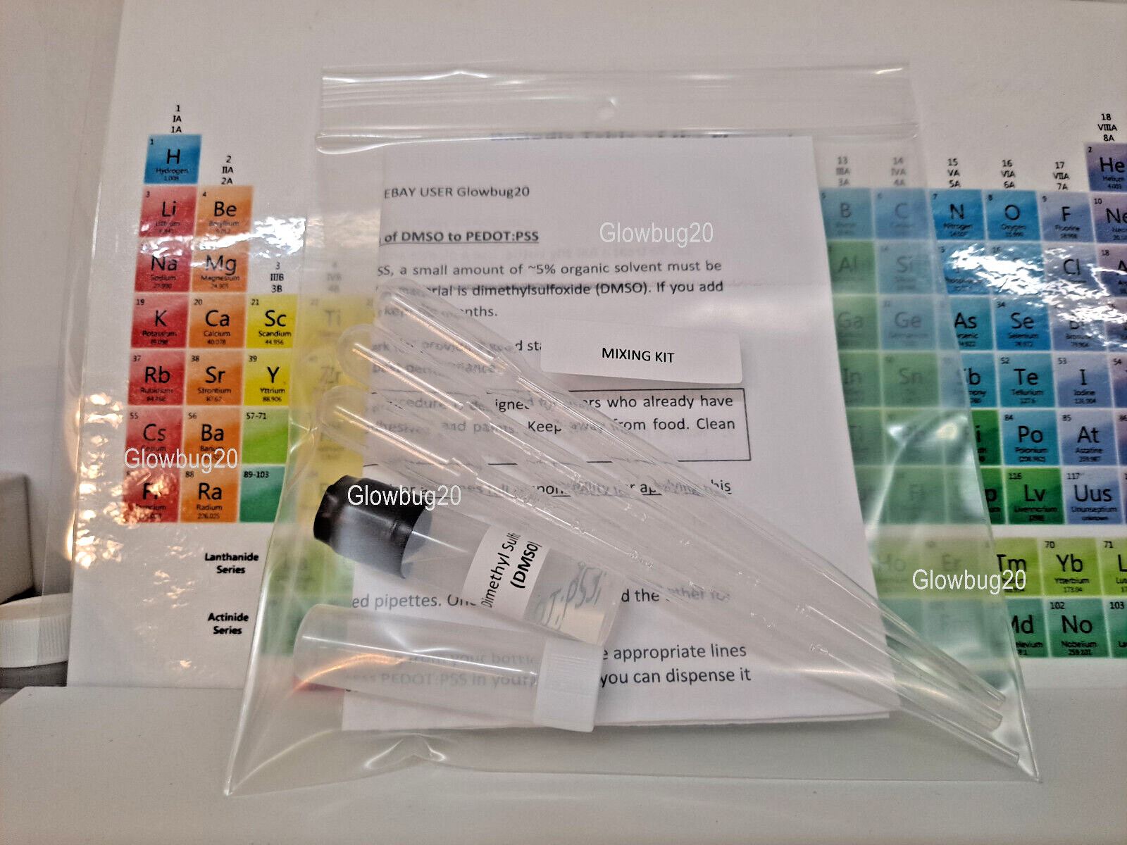 PEDOT:PSS Conductive Polymer 30g [ CAS# 155090-83-8 ] + DMSO Mixing Kit