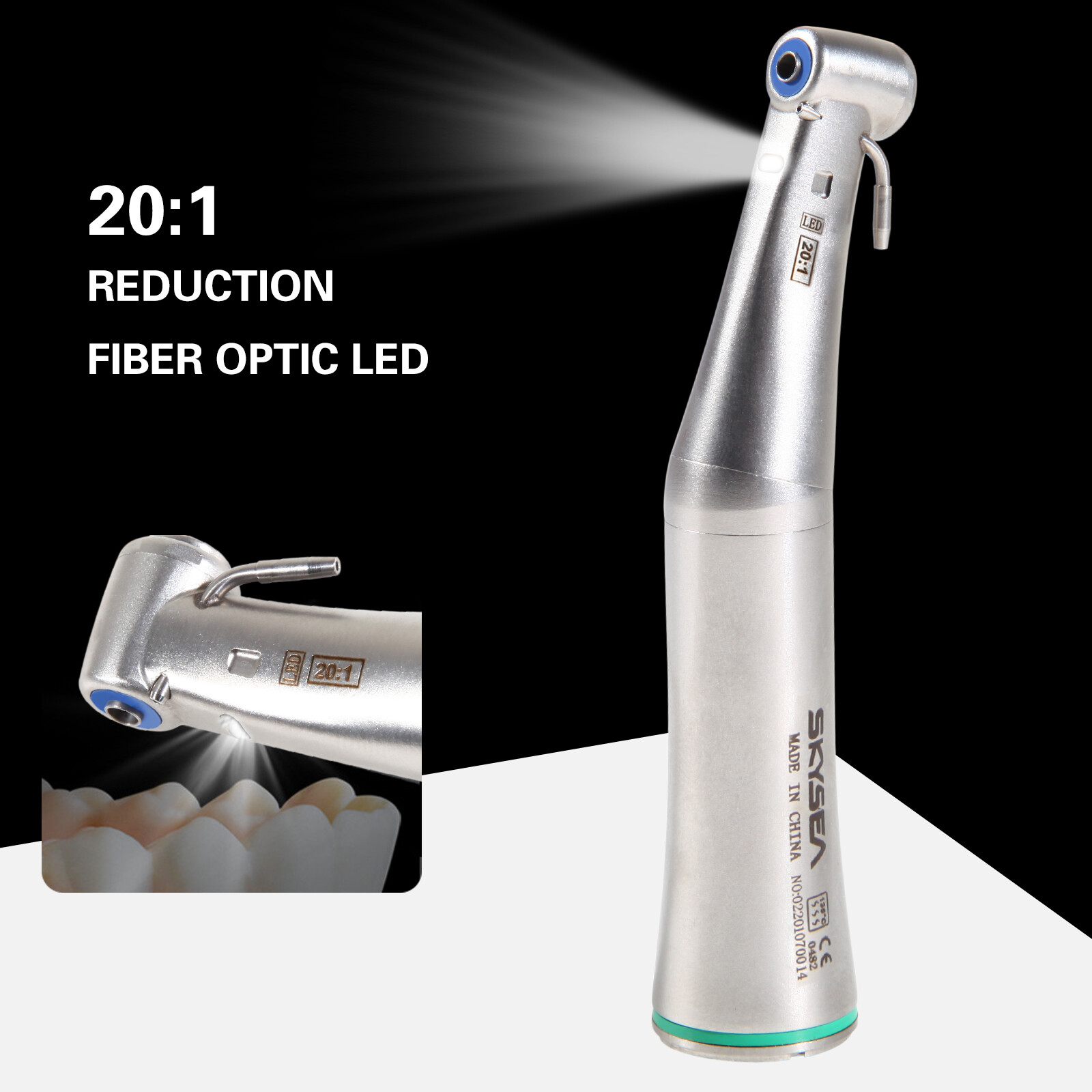 SKYSEA Dental Implant 20:1 LED Surgical Contra Angle Handpiece Detachable Head